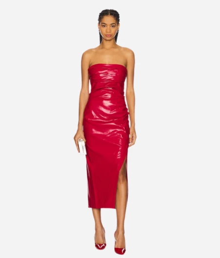 Cinq a Sept Faux Leather Adira Dress